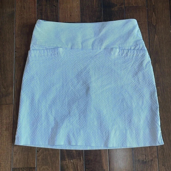 S.C.&CO. Stretch Double Wraparound Skort Tummy control Pockets Striped Women’s S - Picture 2 of 13